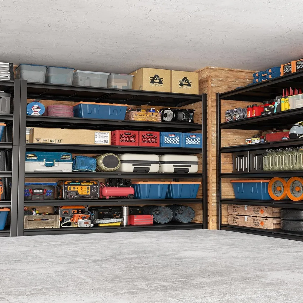 84.1″ H Garage Shelving, 3500LBS Storage Shelves Heavy Duty, Adjustable 6-Tier Metal Shelving for Commercial, ，Customized