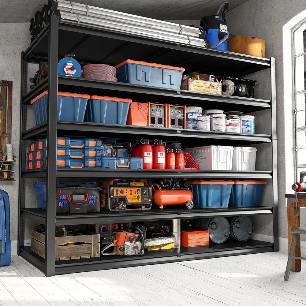 84.1″ H Garage Shelving, 3500LBS Storage Shelves Heavy Duty, Adjustable 6-Tier Metal Shelving for Commercial, ，Customized